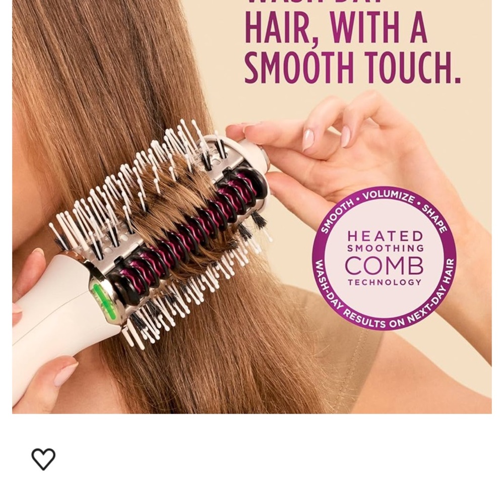 Shark Smooth Style Heated Comb to Straighten Blow Dry Brush for All Hair Types
